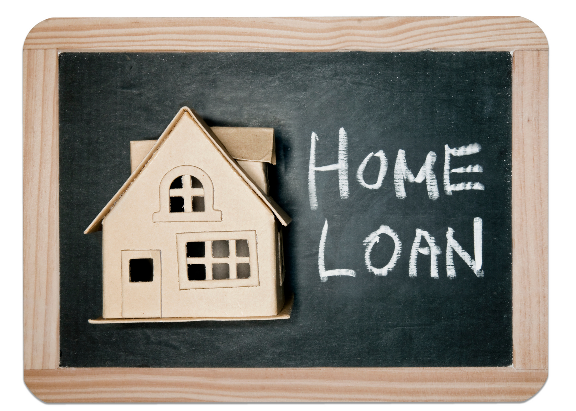 Home loan options explained on chalkboard